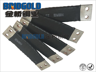 套黑色熱縮管銅編織帶軟連接 套黑色熱縮管銅編織帶軟連接