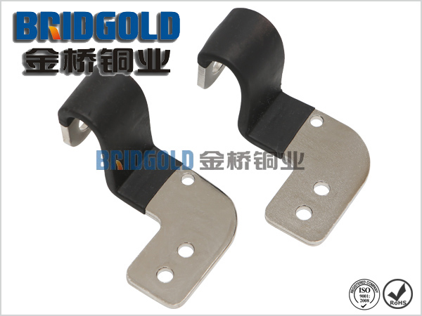 金橋生產(chǎn)的新能源汽車動(dòng)力電池銅箔軟連接產(chǎn)品，帶絕緣材料